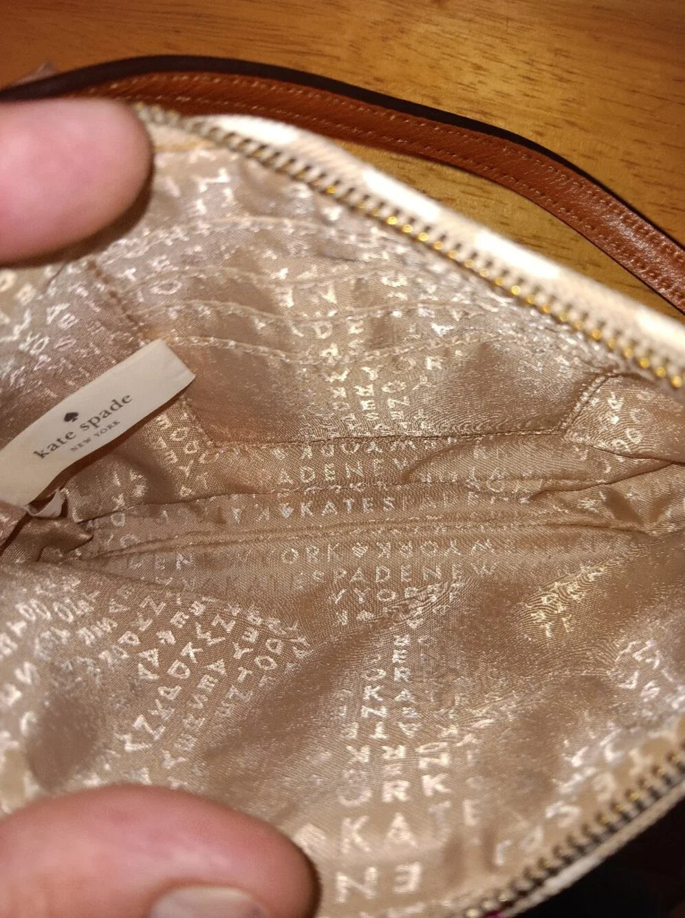 Kate Spade Small Logo Striped Shoulder Bag